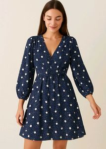 Polka Dot High Low Dress French Brand