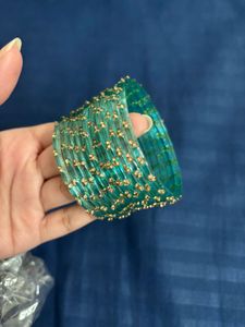 Green &amp; Gold Bangle Set