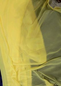 Yellow Georgette Saree