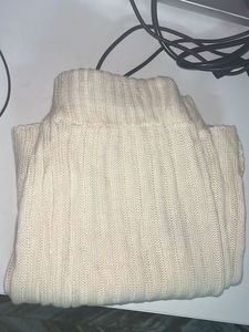 Cream Knit long skirt