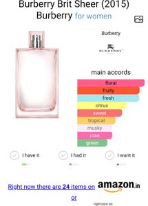 Burberry Brit Sheer for Her Eau de Toilette