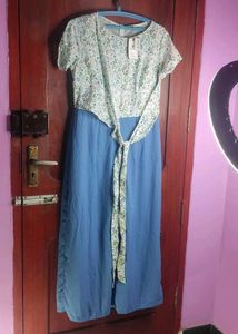 Floral Print Tie-up Dress