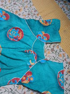 Green Printed Maxi Dress XL