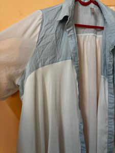 Sheer Patchwork Blouse