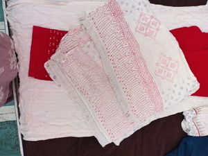 Embroidered Kurta Pant With Dupatta