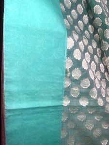 Sea Green Woven Design Banarasi Saree