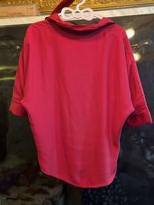 Red V-neck Top
