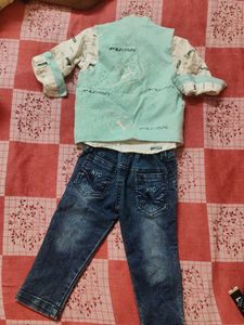 Shirt jacket jeans set