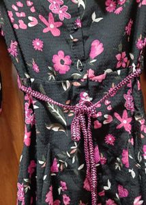 Floral Print Kids Girls Dress