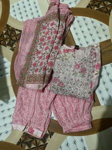 Pink Embroidered Kurta Set