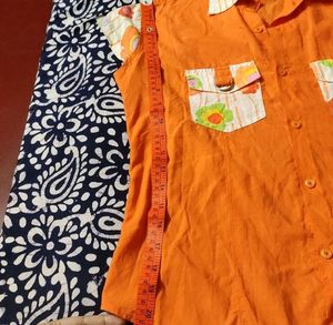Orange cotton top