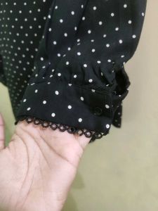 Kraus Polka Dot Black Top