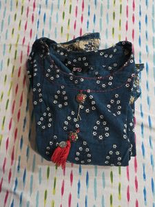 Elegant Blue Printed Kurta