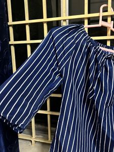 Navy Blue Stripes Top