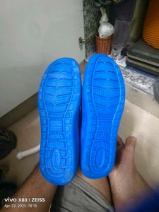 Blue Slip-On Shoes... रबर के है
