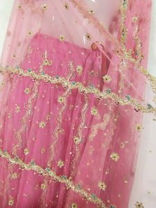 Coral Pink Embroidery Printed Skirt (Women)