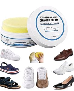 White Shoe Cleaner Cream with Sponge