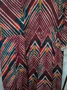 Maroon Anarkali Set