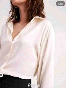New With Tag Korean Baggy Off White Shirt