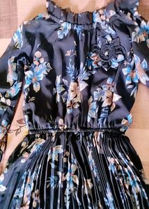 Floral Pleated Maxi Dress