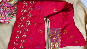 Embroidered Ethnic Border Fabric