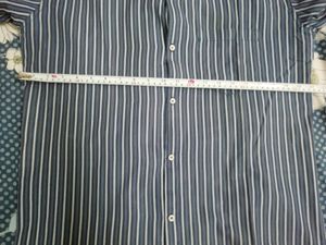 NAVY BLUE AND WHITE LINING SHIRT