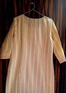 Pastel Yellow Printed Kurta by Aurelia