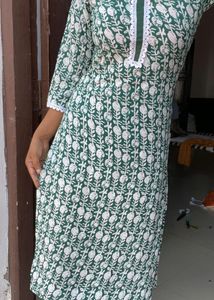 💚 Fresh Bell Sleeve Cotton Kurti 💚