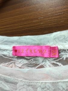 White Semi Transparent Top