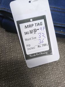M@97 Size-32 Blue Denim Jeans