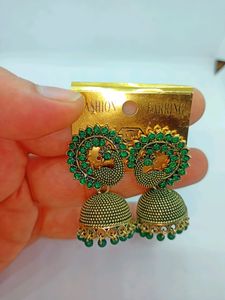 30 Rs Off New  Peacock Earring With Free Pod Bags