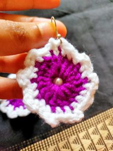 Crochet Flower Earrings