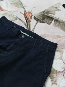 Blackberry Men Blue Cotton Mix Trouser
