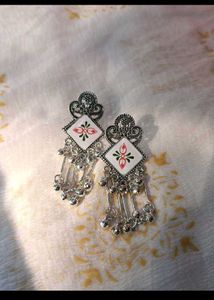 Silver-Tone Drop Earrings