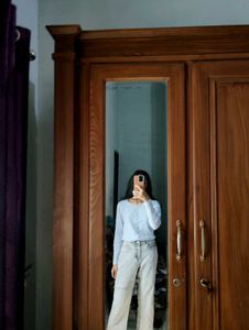 Light Blue Button-Up Cardigan