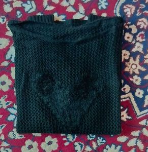 BLACK KNIT TOP 🖤