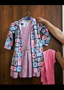 Pretty pink 3 layered dress for lil doll