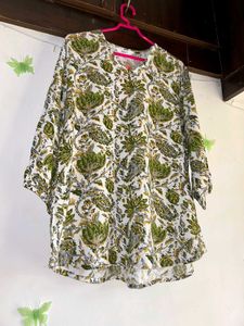 Green Printed Top