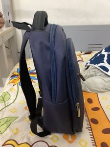 Lino Perros Navy blue solid Laptop Backpack