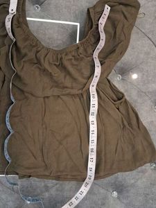 Olive Green Off-the-Shoulder Top