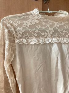 Laced Long Sleeve Top