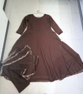 Brown Anarkali Suit