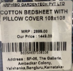 Cotton Bedsheet With Pillow Covers
