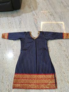 Elegant Blue & Gold Kurta