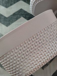 Set of 3 lavender/ Mauve Textured Plastic Baskets/