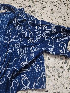 Blue Printed Top