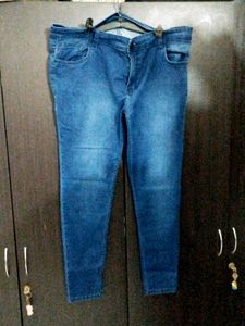 Women Mid-rise Stretchable 38 Jeans In Dark Blue