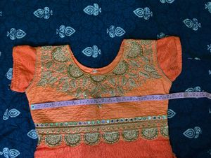 Orange Ethinic Gown