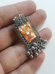 Sparkly Orange Earrings