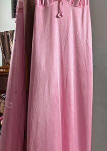 Pink Satin Nightgown Set
